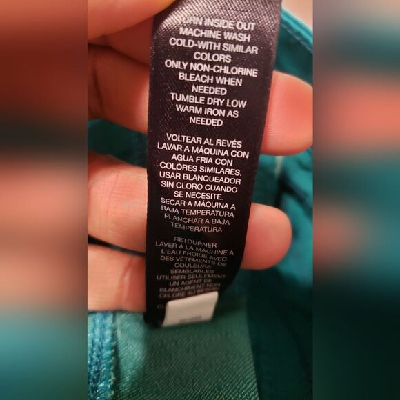 Chico’s So Slimming Straight Leg Green Jean size 00 US XS/2 - Picture 10 of 11